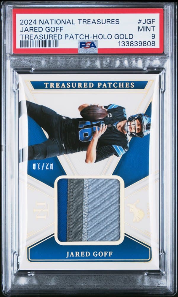 Jared Goff · 2024 National Treasures Treasured Patch Holo Gold