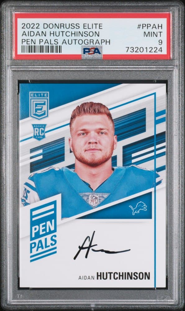 Aidan Hutchinson · 2022 Donruss Elite Pen Pals Autograph