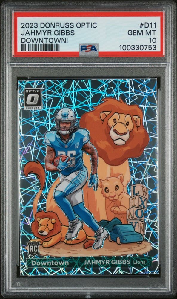 Jahmyr Gibbs · 2023 Donruss Optic Downtown!
