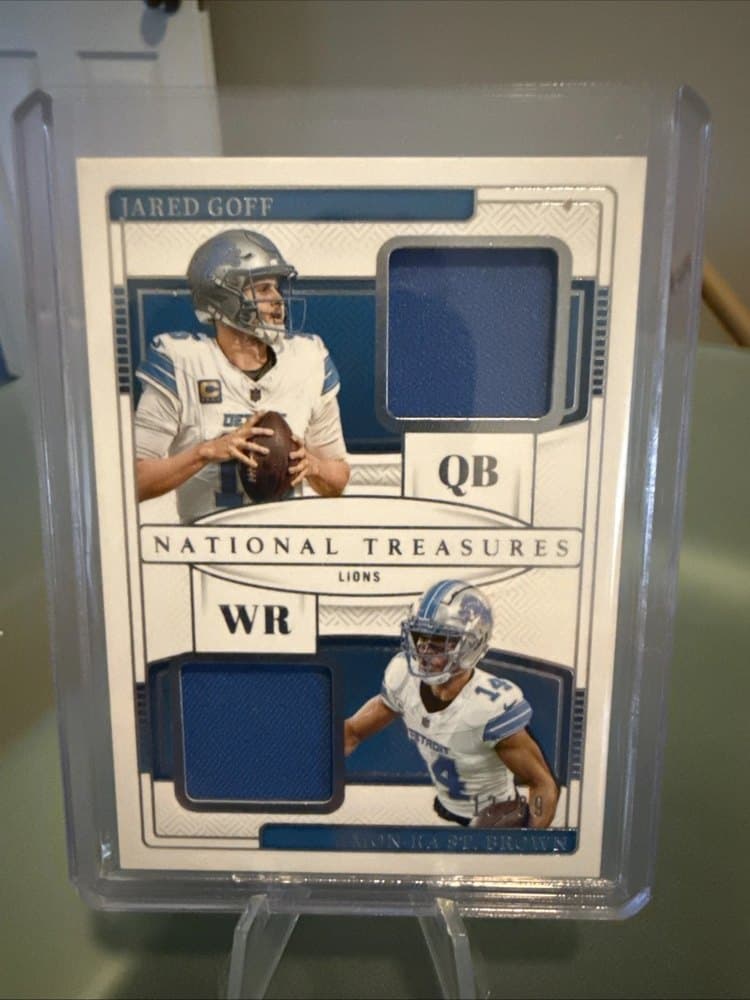 Goff · St. Brown · 2024 National Treasures Dual