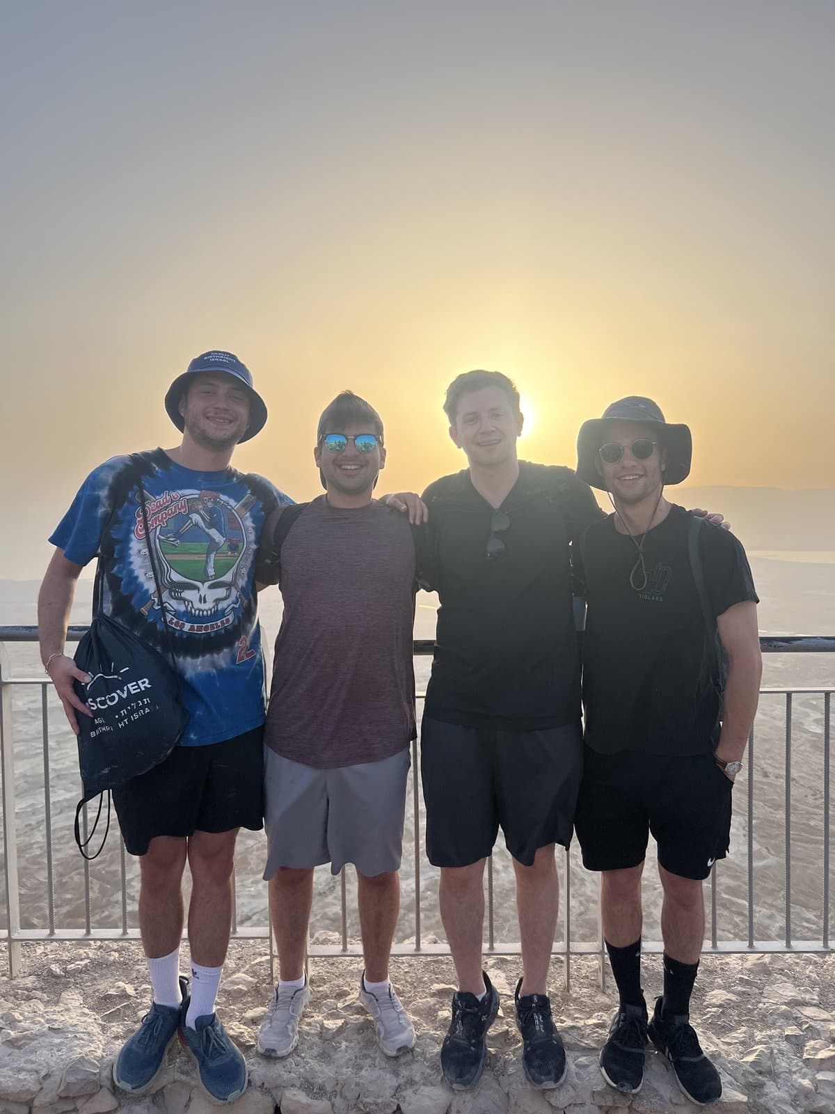 Jackson at sunrise on Masada, Israel